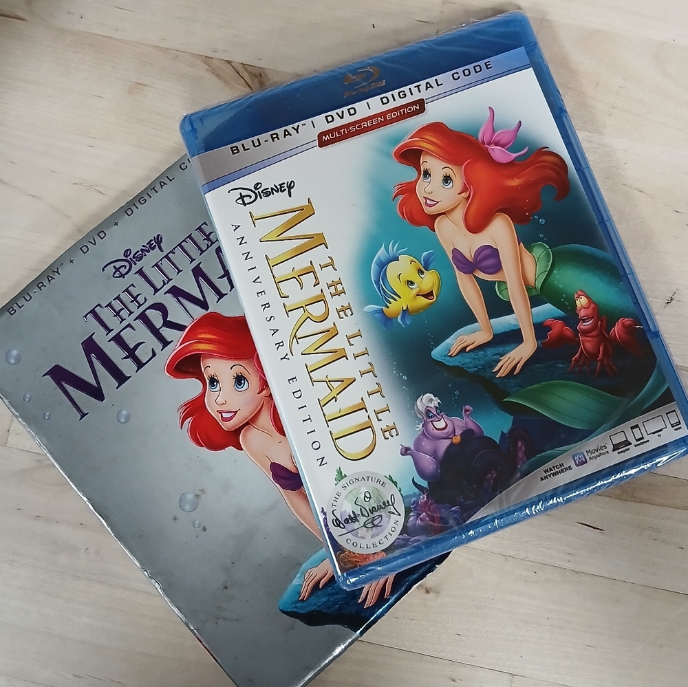 Disney‎ The Little Mermaid Blu-ray DVD Set Disney 100- SEALED